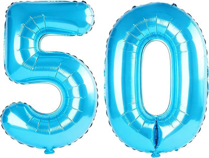 40 Inch Number 50 Balloons for 50th Birthday Party Decorations, 0-100 Jewelry by FOBELEC
