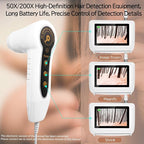 Skin Hair Analyzer 5 Inch Digital Skin & Hair Analyzer with 50x/200x Lenses, Portable Scalp Analyzer, Rechargeable Skin Detector, High-Definition Lcd Display, Suitable for Home and Salon Use