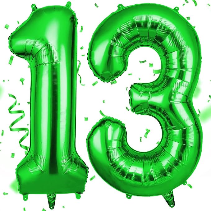 OFFCUP 40 Inch Green Number 13 Balloon by OFFCUP