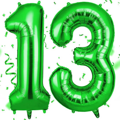 OFFCUP 40 Inch Green Number 13 Balloon by OFFCUP