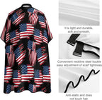 Extra Long Professional Salon Cape, Cool American Flag Apron Haircuting Salon Cape Gown for Hair Cutting Styling
