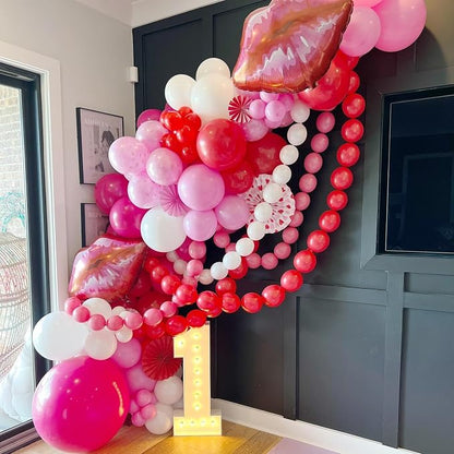 Red and Pink Latex Balloons, Birthday Party Decorations - Image 4