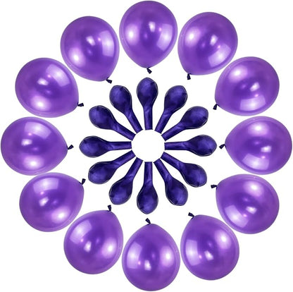 120 Pack Pearl Purple Balloons, Bright 12 inch Royal Purple Latex Party Balloons - Image 2
