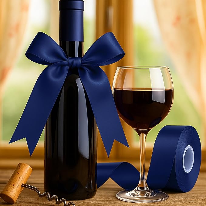 30Yards 1 1/2In Navy Blue Ribbon - Image 7