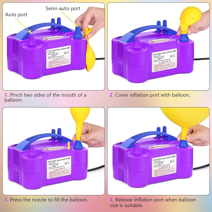IDAODAN Electric Balloon Pump, Portable Electric Balloon Blower Machine - Image 2