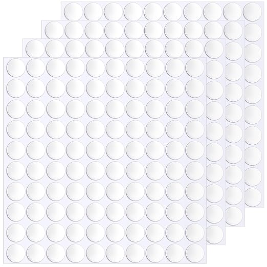 JANYUN 1500 Pcs Sticky Dots, 20 mm Clear Sticky Tack Adhesive Stickers | by JANYUN