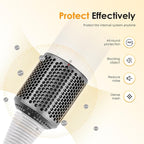 Magnetic Hair Dryer Filter Compatible with Dyson Supersonic HD01 HD03 HD08 HD15 Hair Dryer Attachment, Hair Dryer Outer Filter Spare Parts with Brush (Metallic Gray)