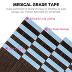 SUYYA Tape in Hair Extensions Chocolate Brown 100% Remy Human Hair 16 inches 20pcs 40g/pack Straight Seamless Skin Weft Tape Hair Extensions(16 inch #4 Dark Brown)