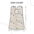 Beard Trimming Catcher Apron, Waterproof Non-Stick Grooming Bib for Shaving, Ideal for Men Dad Father’s Day, Western Desert Cowboy Riding Horses Shave Bib