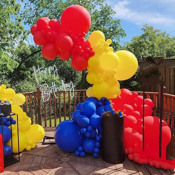 Blue Red Yellow Balloons Royal Blue Yellow Red Balloons - Image 5