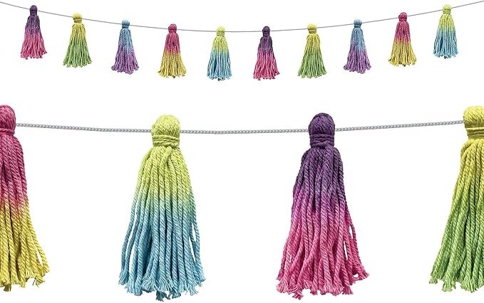 Teacher Created Resources Tie-Dye Tassels Garland by TeacherCreatedResourcesOS