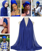 Harewom Head Wraps for Black Women Stretch Head Scarf Long African Hair Wraps Turban Headwraps Jersey Headbands