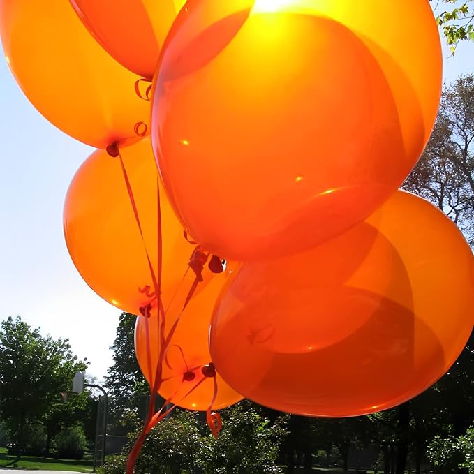 Voircoloria 105pcs Orange Party Latex Balloons, 12inch | - Image 4