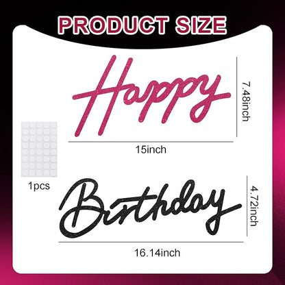 TONIFUL Happy Birthday Sign for Backdrop - Image 3