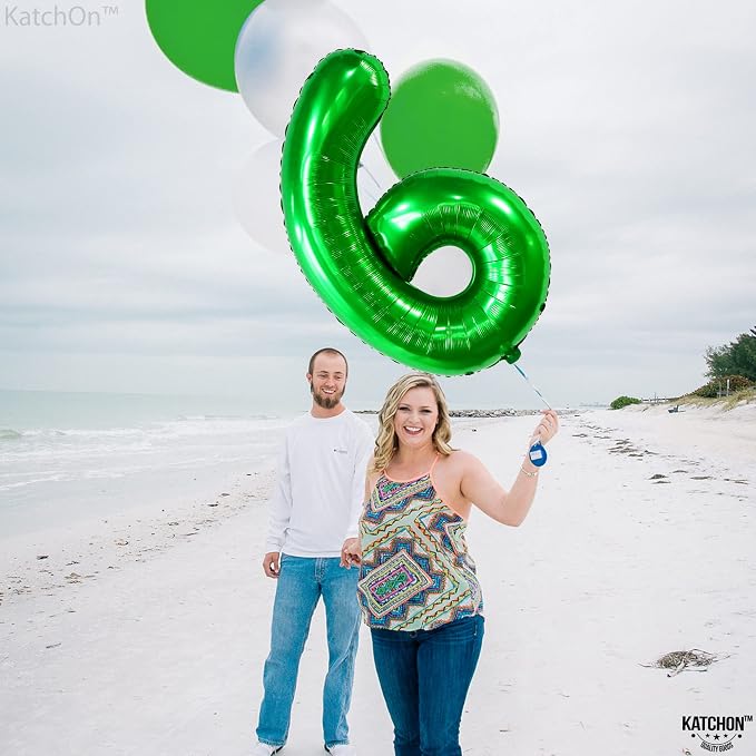 KatchOn Giant Dark Green Number 6 Balloon - Image 7