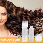 4Pcs Root Comb Applicator Bottle, 6 Ounce Hair Dye Bottles with Comb and Graduated Scale Plastic Hair Oil Brush for Hair Care and Color, White