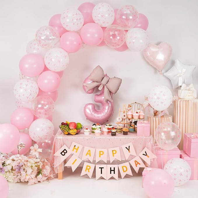 3rd Pink Bow Birthday Decorations - Image 6