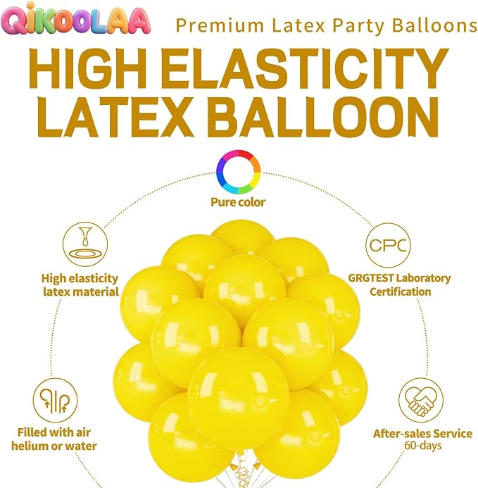 32Pcs Yellow Big Balloons 18 Inch, Round Large Latex Party Balloons - Image 2