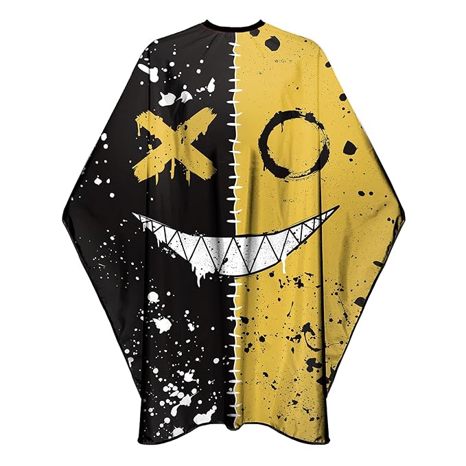 Barber Capes for Men Hair Cutting Capes with Snaps Salon Capes for Stylists Waterproof Hairdresser Gown Cape- 63”× 56”(Yellow)