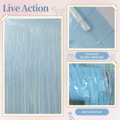 157PCS Pastel Blue and White Balloons Garland Arch Kit - Image 3