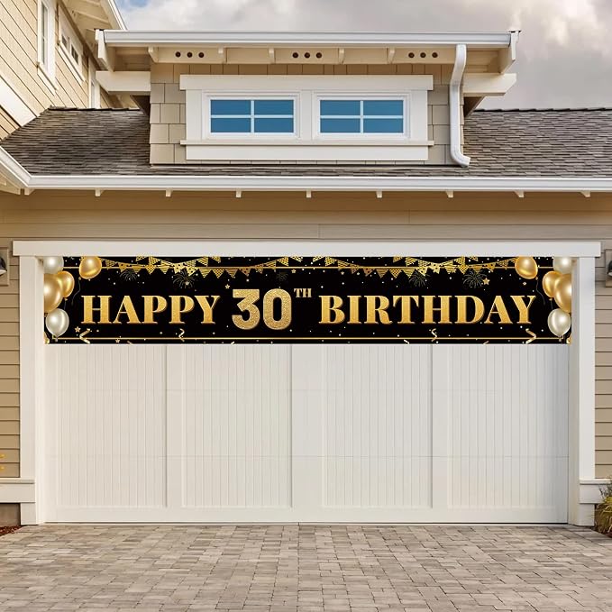 Large Happy 30th Birthday Banner, Party Decorations - Image 6