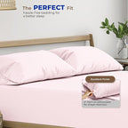 THREAD SPREAD 100% Egyptian Cotton Pillow Cases - 1000 Thread Count Queen/Standard Size Set of 2, Soft & Breathable Extra Long Staple Sateen Weave Cotton Pillow Covers for Bed - Blush