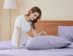 Sunflower Queen Pillowcases Set of 2, 100% Cotton Queen Size Pillow Cases 2, 20×30 inches Lavender Aura, Soft and Breathable