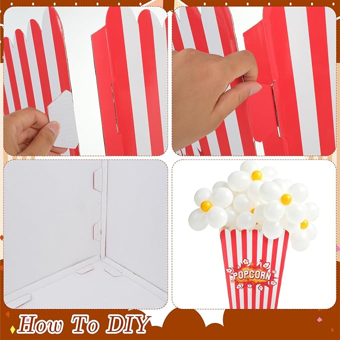 103 Pcs Carnival Circus Party Decorations Set Includes Red White Circus - Image 4