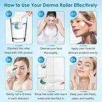 Derma Roller for Face, Beard & Scalp – 0.3 mm 540 Titanium Microneedle Roller for Men & Women – At-Home Skin & Beard Care Tool with Storage Case(0.3 mm)