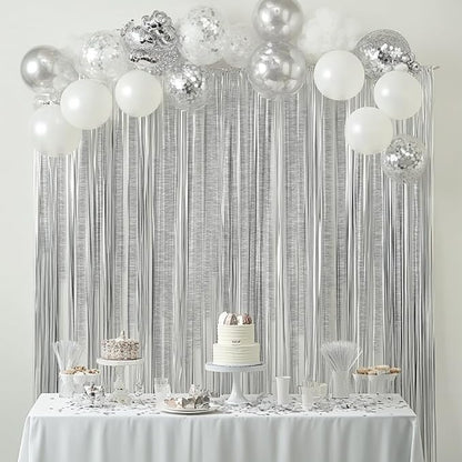 4 Silver Crepe Paper Streamers, 328ft Pack of Party Decorations | Each roll is - Image 5