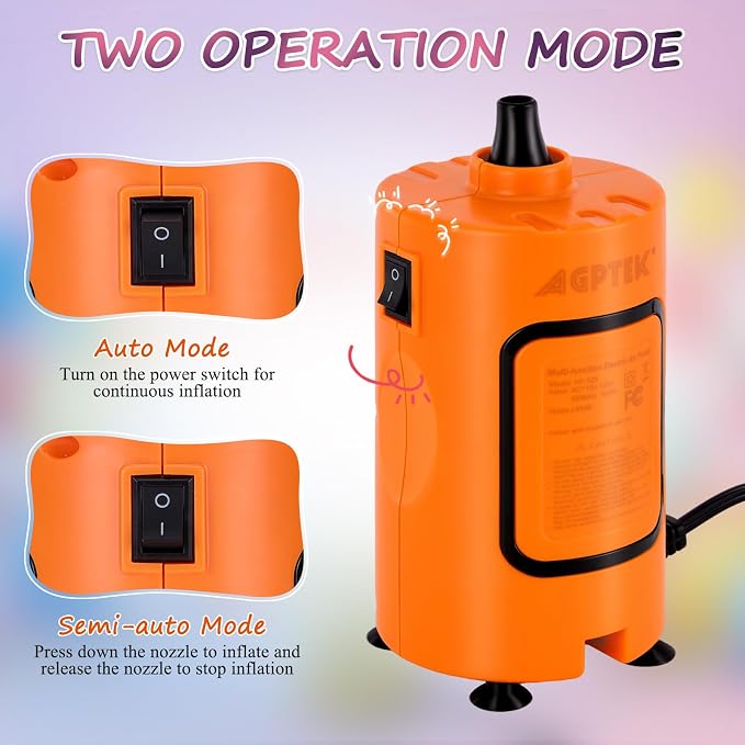 AGPTEK Electric Air Pump, Air Mattress Pump - Image 5
