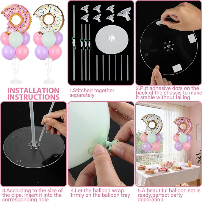 Donut Party Balloons Stand Kit 2 Sets - Image 3