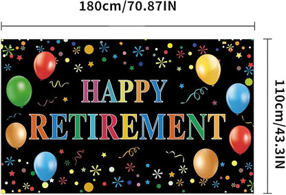 Happy Retirement Backdrop with 70.8"X43.3"，Large Happy Retirement Banner - Image 4