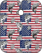 Large Long Professional Barber Cape, Hairdressing Apron Bass Fish Fishing Lure American Flag Shampoo Cutting Household Capes Wrap for Hair Salon