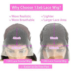 BVLBVL 24 Inch 13x6 Deep Wave Lace Front Wigs Human Hair 180 Density Curly Human Hair Wig HD Lace Frontal Wig Pre Plucked, Real Human Hair No Synthetic Blend No Tangle No Shedding Triple Lifespan 3X