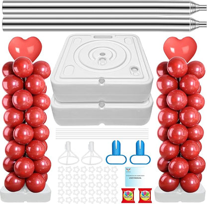 2 Set Balloon Column Stand Kit for Floor by VETOGETHER
