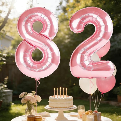 40 Inch Number 82 Balloons for 82nd Birthday Party Decorations, 0-100 Jewelry - Image 3