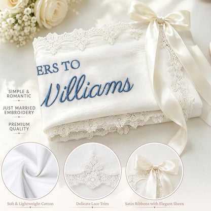 Custom Hand Embroidered Wedding Banner - Image 6
