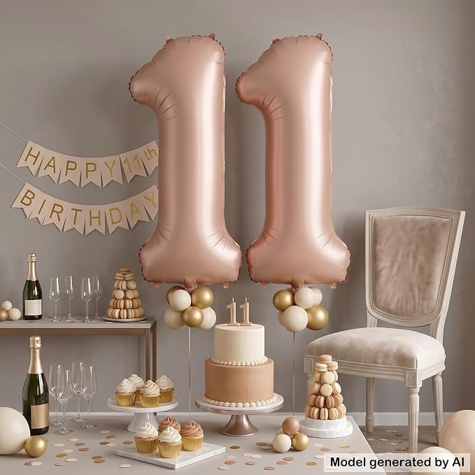 40 Inch Caramel Foil Number 11 Balloon - Image 3
