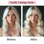 SEGO 100% Real Human Hair Toppers, with Air Bangs, Silk Base 150% Density, Clip in Topper, 2.7肺5.1・ HairPieces for Women, with Thinning/Hair Loss Cover Gray