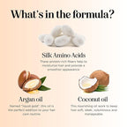 Silk Protein Conditioner for Damaged Hair - Ultra Moisturizing Conditioner for Dry Hair with Deeply Nourishing Shea Butter Argan Oil Green Tea & Aloe - Helps Define Curls & Control Frizz (8 Fl Oz)