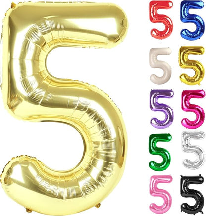 Champagne Gold Number 5 Balloon 40 Inch by IWERP
