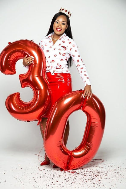 Birthday Number Balloons 40 Inch 4 Balloon - Image 4