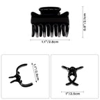 YOHAMA 12 pcs Small Hair Claw Clips 1 inch Durable Mini Jaw Clip Claw for Kids and Adult Multifunction Non-slip Hair Clips Black and Brown Colors Fixed Bangs Decoration Hairstyle.