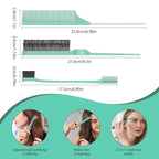 Curl Defining Brush, Curly Hair Brush, Slick Back Hair Brush, For Combing and Shaping Curls in All Hairstyles to Reduce Pulling (Green)