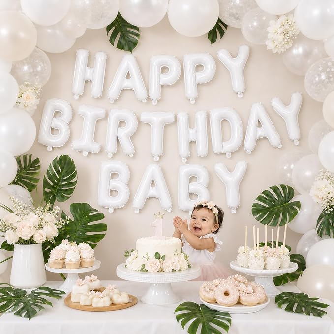 52 Pcs White Letter Balloons 16 Inch Mylar Foil Alphabet Letters 2 Sets A- Z - Image 7