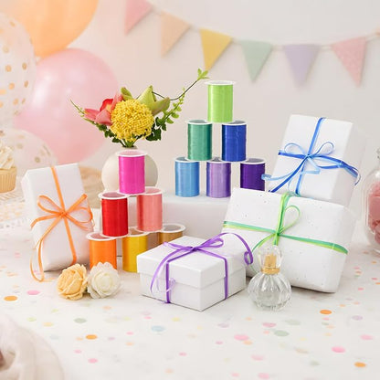 BEISHIDA 12 Assorted Colors Curling Ribbons Set, Rainbow Balloons Strings - Image 5