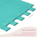WENNALIFE Tape in Hair Extensions, 10pcs 30g 22 inch Remy Invisible Tape Ins Straight Teal Green Colored Soft Real Human Hair Extensions Refill Set