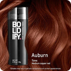 BOLDIFY Hair Fibers (28g) - Fill In Thinning and Fine Hair for an Instantly Fuller, Thicker Look - 14 Shades for Women & Men - Auburn