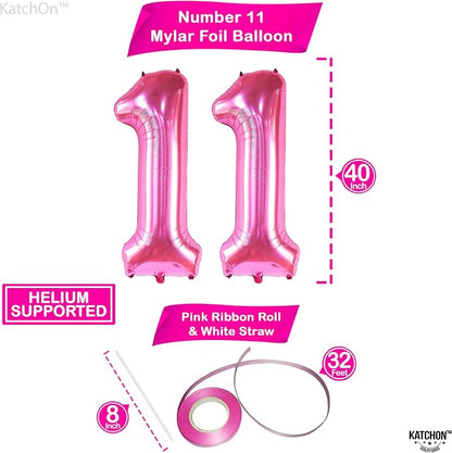 Katchon, Hot Pink Number 11 Balloon - Image 4